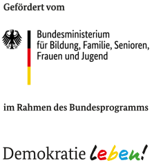 Logo: BMFSFJ und Demokratie Leben